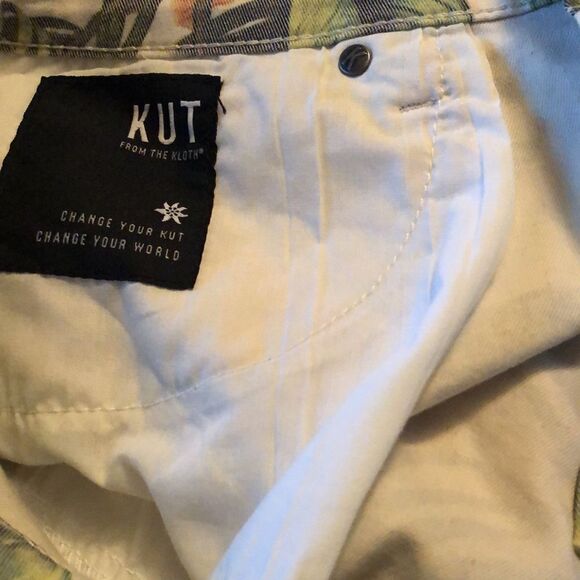 KUT FROM THE KLOTH Shorts Jane High Rise Tropical Blossom Size 14 - Picture 7 of 9